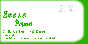 emese mano business card